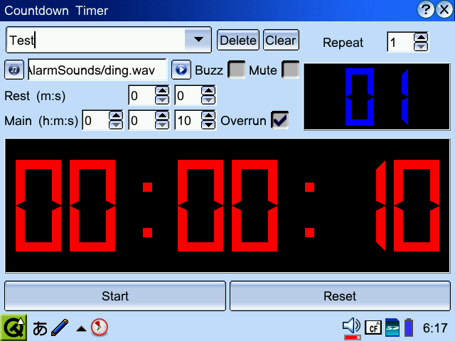 Countdown Timer on Zaurus