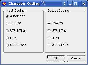 Coding dialog
